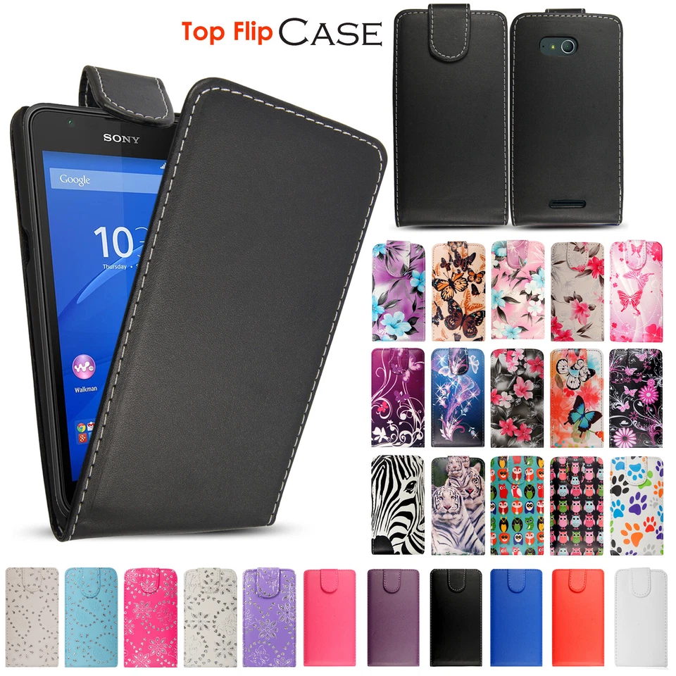 Case For Sony Xperia Z Z1 Z3 Compact Z5 M4 Aqua Leather Flip Wallet Phone Cover - Image 1 of 4