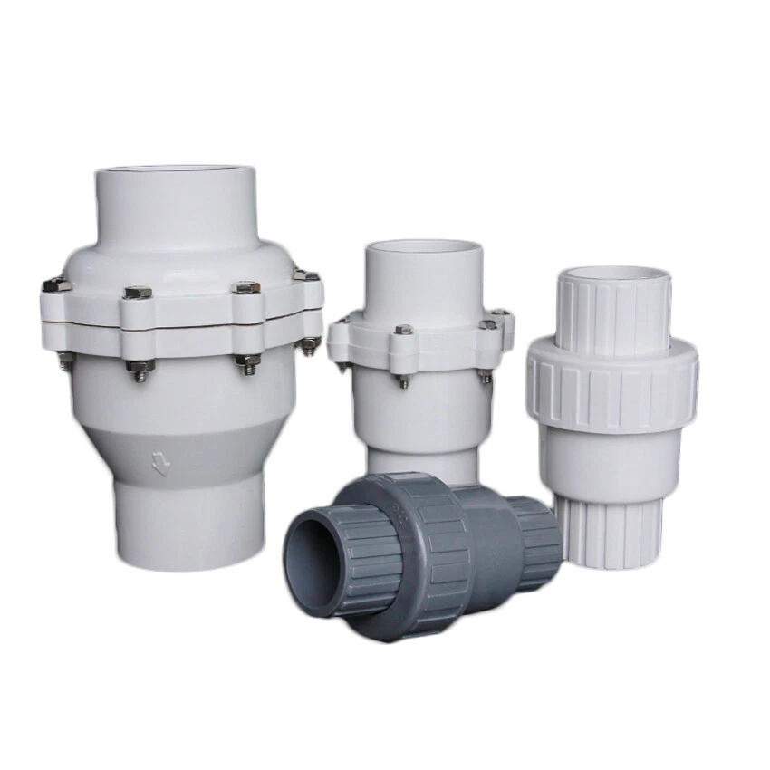 PVC Check Valves Solvent Weld 25/32/40/50/63/75/90/110/160mm Non-Return Valve - Image 1 of 4