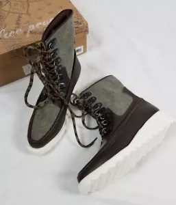 Free People Women's Sz. 8 Fallon Lace Up Light Weight Hiker Boots Green NEW - Picture 1 of 11