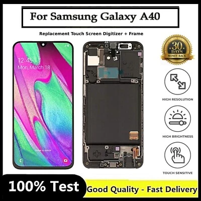 ANG For Samsung Galaxy A40 A405 2019 LCD+Frame Replacement Touch Screen Digitizer UK