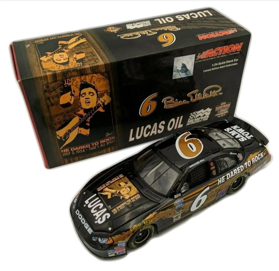 Bill Elliott #6 Stock Car Elvis Presley 2004 Platinum Series BANK 1:24 Action  - Image 1 of 4