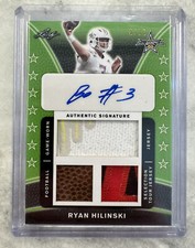 2019 Leaf Army All-American Bowl RYAN HILINSKI TRIPLE PATCH BALL AUTO GREEN /10