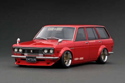 1:18 Datsun Bluebird (510) Wagon -- Kaido House Red -- Ignition Model IG3152 - Image 1 of 3