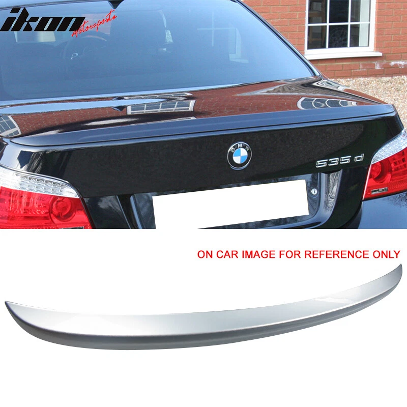 Fits 04-10 BMW E60 5-Series Sedan M5 Style Trunk Spoiler Lip Painted #354 Silver — 第 1/4 张图片