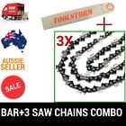 18" Bar And 3 Chains Combo For For Giantz Chainsaw 82Cc 88Cc 92Cc