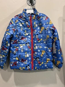 New DISNEY Store Mickey Mouse Blue LightWeight Puffy Puffer Jacket 5/6 - Picture 1 of 7