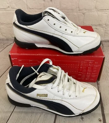 Puma 101608 02 Esito XL TT JR Kid's Soccer Shoes White New Navy Team Gold US 11 - Image 1 of 4