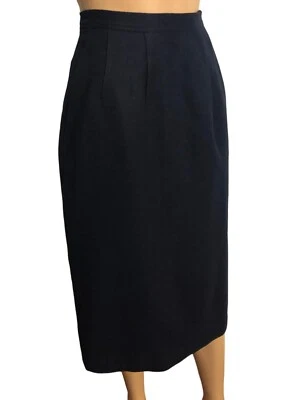 Falda de lana azul marino de colección BRETTON PLACE talla 10 paquetes ligeros línea A forrados Foto 1 de 4