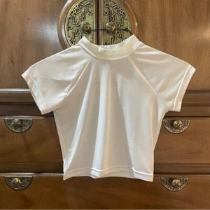 UNIF Cropped White Sheer Mesh Top Size XS - Picture 1 of 4