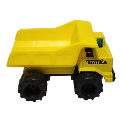 Tonka 1992 Diecast Plastic Dump Truck 3" Toy Construction Yellow Vintage - Image 1 of 4