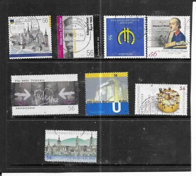 GERMANY 2002. SELECTION OF 8. VERY FINE USED.  AS PER SCAN. - Image 1 of 3