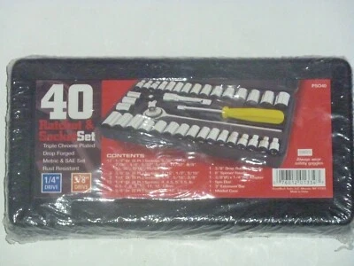 RATCHET & SOCKET SET... 40 PIECE SET (1/4"+ 3/8" DRIVE )    By GREAT NECK TOOLS? - Image 1 of 4