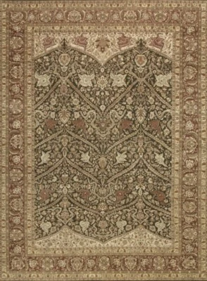 Spectacular Hand Knotted Area Rug Tabrizz 9 X 12ft Red Wool New Jaipur A+ - Image 1 of 4