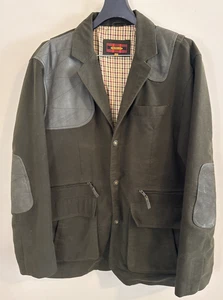 Giacca cappotto sportivo BraeVal Moleskin uomo L verde oliva toppe gomito - Foto 1 di 14