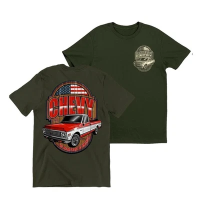 Camisa Chevrolet Heartbeat Of America para hombre carrocería cuadrada grande nueva con etiquetas Chevy Trucks Foto 1 de 3