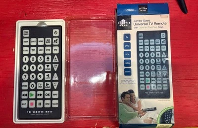 The Sharper Image Jumbo-Sized Universal TV Remote OPEN BOX Glow in the dark - Image 1 of 2