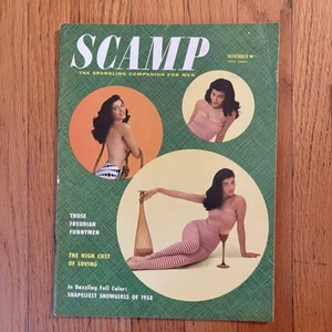 Scamp Mens Magazine November 1958 Vintage Pinup Cheesecake RARE NICE - Picture 1 of 3