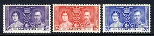 MAURITIUS King George VI 1937 The Coronation Set SG 249 to SG 251 MINT - Picture 1 of 2