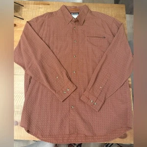 EUC Columbia Shirt Burnt orange zipper pocket unisex XL - Picture 1 of 11