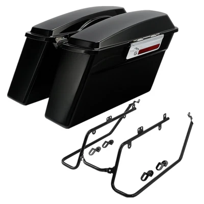 Alforjas duras y soporte de conversión apto para Harley Low Rider Street Bob 08-17 Foto 1 de 4