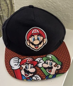 Super Mario Bros. Hat Black Cap with Mario Character Size L/XL NWOT For Ages 8+ - Picture 1 of 3