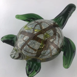 Vintage Murano Glass Turtle Figurine MCM Mid-Century Italian Beautiful Colors - Picture 1 of 12