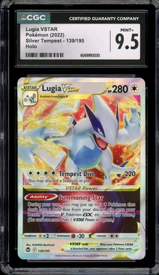 CGC 9.5 Mint+ Lugia VStar SWSH Silver Tempest 139/195 Pokemon - Image 1 of 2