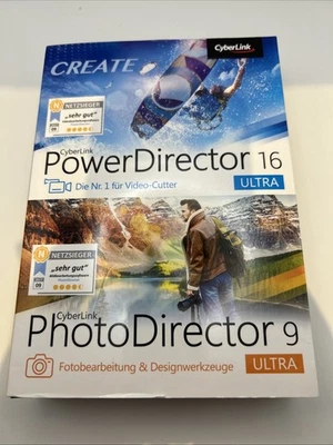 CyberLink PowerDirector 16 Ultra & Photo Director 9 Ultra Combo NEW GERMAN BOX - Image 1 of 4
