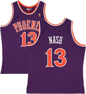 Фиолетовая футболка универсального игрока с автографом Стива Нэша из Phoenix Suns Mitchell & Ness 2005–06 гг. - Изображение 1 из 4