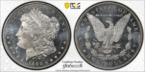 Dólar de plata Morgan 1886 P graduación profesional MS-64 DMPL CAC - Imagen 1 de 1