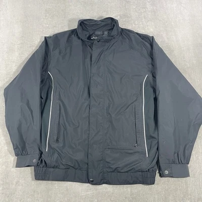 DryJoys FJ Mens Large Black Golf Windbreaker Full Zip Lightweight Jacket - Image 1 of 4