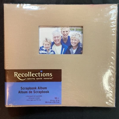 Álbum de recortes de recuerdos bronceado bolsillo frontal para fotos 10 pg encuadernado LEER Foto 1 de 4