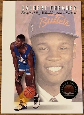 Calbert Cheaney 1993-94 SkyBox Premium Draft Picks Rookie Card #DP6 RC Free Ship - Image 1 of 3