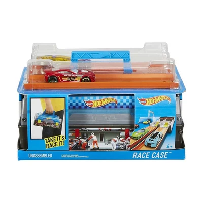 Hot Wheels Race Case Track Set With 2 Cars + Carrying Case - NEW! - Image 1 of 4