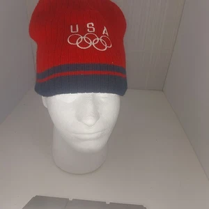 Cappello Olimpico a Maglia Usa Reversibile Rosso/Blu Usato - Foto 1 di 9