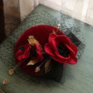 Cappello Royal Classic Vintage Accessorio Matrimonio Sposa Gabbia Uccellini Velo Fiore - Foto 1 di 6