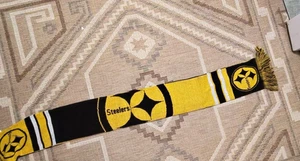 FOCO NFL Fútbol Rayado Pittsburgh Steelers Bufanda Negra/Amarilla - 59"L x 7" - Imagen 1 de 1