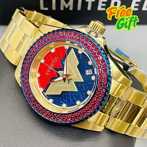 Last Invicta DC Comics WonderWoman 40mm Lmtd Ed Gold Jewel Bezel Swiss Watch - Picture 1 of 13