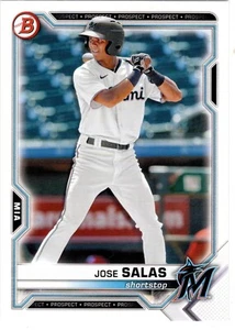 Draft de Bowman 2021 de los Miami Marlins de José Salas - Imagen 1 de 2