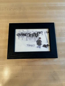 Curious On Lookers By Robert Duncan Print Boy & Cows Small Picture 7" X 9" - Picture 1 of 6