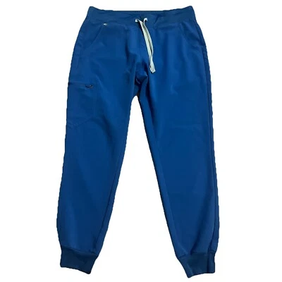 Figs Technical Collection M Scrub Jogger Women's  Cuff Leg Blue Stretch Pants - Image 1 of 4