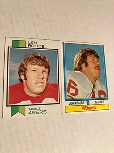 SAN FRANCISCO 49ers Utah state 2 Len rohde old topps football cards see scan - Picture 1 of 2
