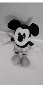 Collector's Disney Parks Mickey Mouse Black and White Gray Plush. With Tags - Picture 1 of 4