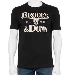 Brooks & Dunn Bullhorn Logo Men's Black T-Shirt. US Men's Sizes S-XXL. Brand New - Picture 1 of 2