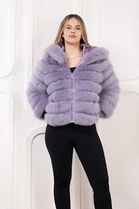 Real Fox Fur Jacket Luxury Clothing - Picture 1 of 10