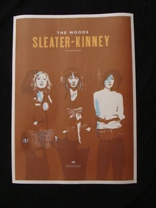SLEATER-KINNEY Album poster THE WOODS original record store promo 2SIDED SUBPOP - Picture 1 of 7