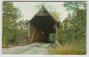 Postcard Mellons Mill Covered Bridge Near Oxford, AL. - Picture 1 of 2