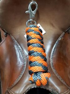AMERICAN HERITAGE EQUINE POLY LEAD ROPE 5/8 IN. NICKEL PLATED BUFFALO SNAP