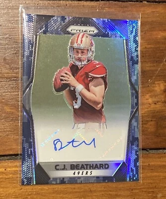 2017 CJ BEATHARD PRIZM CAMO AUTOGRAPH AUTO #D 9/25 JACKSONVILLE JAGUARS QB RC - Image 1 of 4