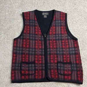 Requirements 100% Boiled Wool sweater Vest plaid holiday zip top Size M - Bild 1 von 8